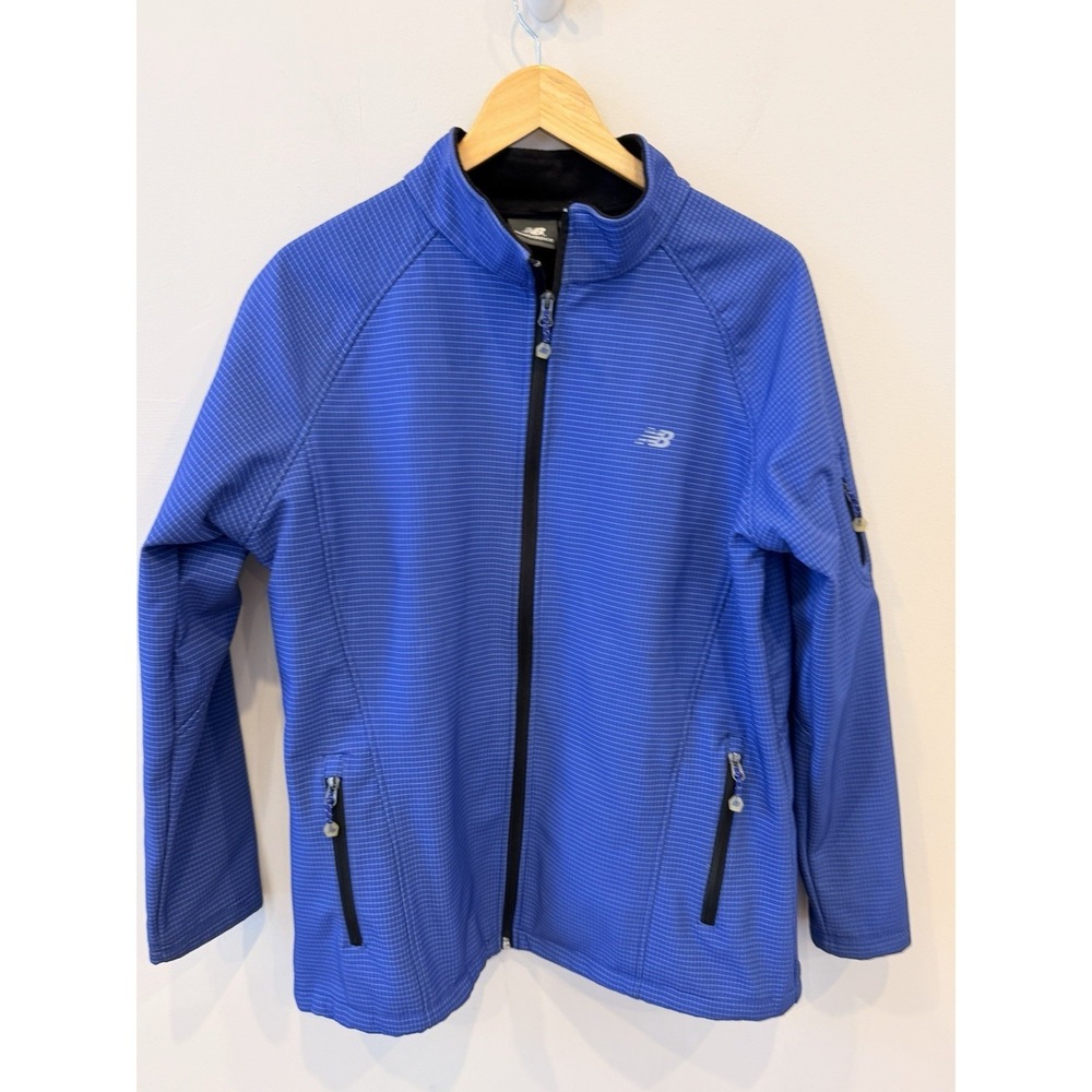 New Balance Women's Full Zip Jacket Blue Fleece Lined Athletic Large NWOT